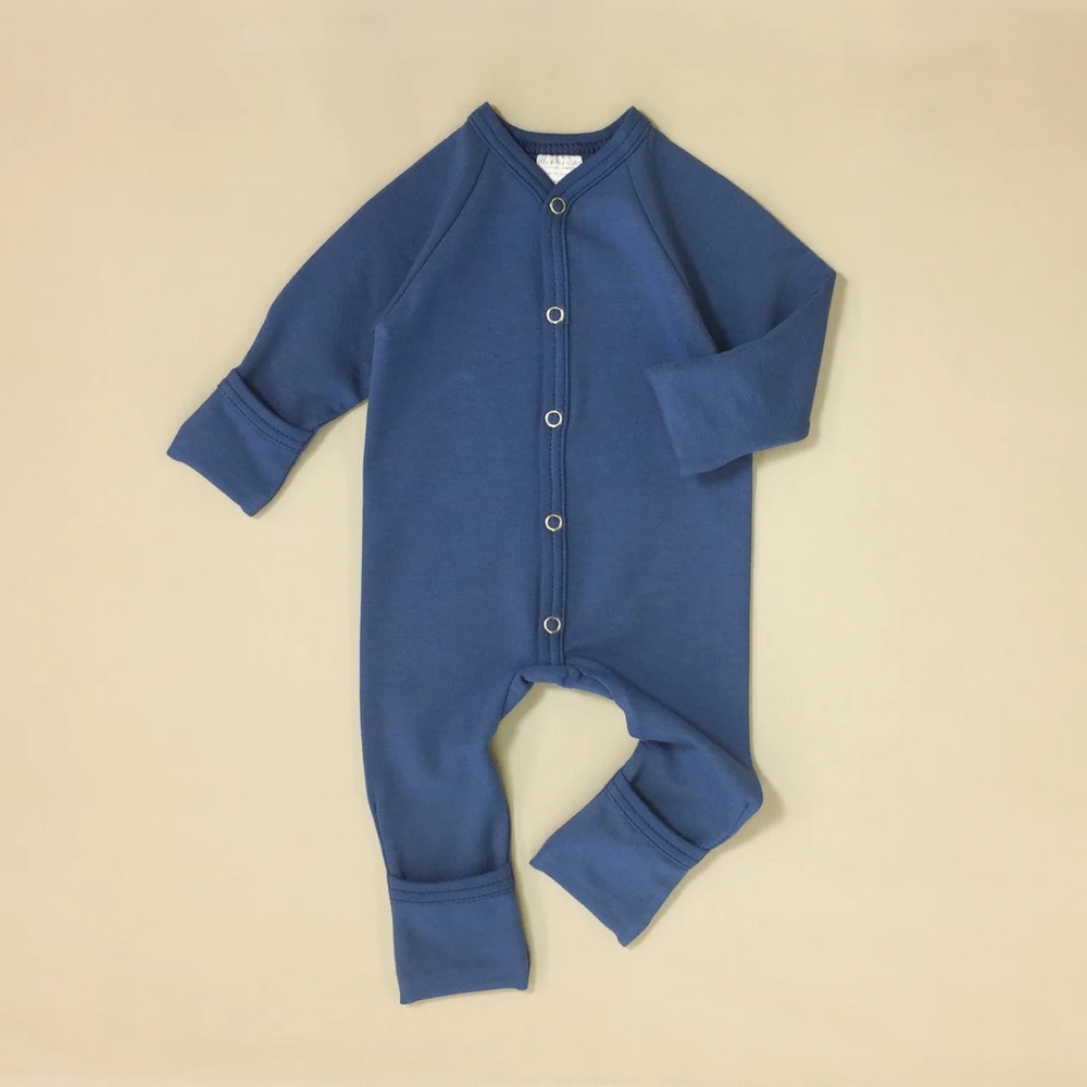 Bamboo Playsuit Nobel Blue + Convert-a-Cuff